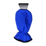 Raschiaghiaccio promozionale con logo e guanto colorato Adjust color blu reale seconda vista