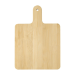 Taglieri in bambù con coltello per tagliare il formaggio Gouda color legno prima vista