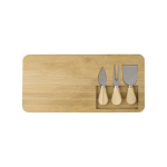 Tagliere personalizzato con coltello e forchettone Cheese color legno terza vista