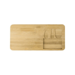 Tagliere personalizzato con coltello e forchettone Cheese color legno quarta vista
