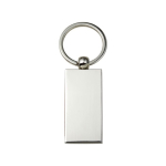 Portachiavi in bambù a forma rettangolare con involucro in metallo color legno prima vista