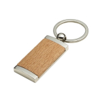 Portachiavi in bambù a forma rettangolare con involucro in metallo color legno sesta vista