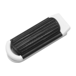 Specchietto da borsa rettangolare con spazzola estraibile BrushView color bianco terza vista