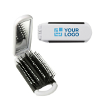 Specchietto da borsa rettangolare con spazzola estraibile BrushView vista area di stampa