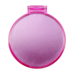Specchietto da borsa pubblicitario economico in plastica BasicStyle color rosa seconda vista