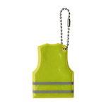 Portachiavi aziendale catarifrangente a forma di gilet Alta Visibilità color giallo fluorescente prima vista