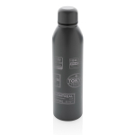 Borracce aziendali in acciaio riciclato RCS da 500ml Nomad Recycled color grigio scuro vista con logo