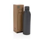 Borracce aziendali in acciaio riciclato RCS da 500ml Nomad Recycled color grigio scuro vista con scatola
