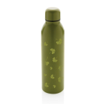 Borracce aziendali in acciaio riciclato RCS da 500ml Nomad Recycled color verde militare vista con logo