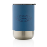 Bicchiere termico in acciaio riciclato RCS 360ml Inspire Recycled color blu vista con logo