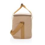 Borsa termica con logo riciclata multitasche 20 lattine Coller Impact color marrone chiaro quarta vista