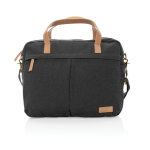 Borsa porta computer con logo ecologica doppia tasca 15,6'' Getaway color nero seconda vista