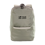 Zaini promozionali riciclati tasca frontale e porta pc 15,6'' Daypack color verde chiaro  vista area di stampa
