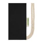 Sacche con logo più colori max 10kg cotone biologico 140 g/m² Pure Max color nero vista dettaglio 1