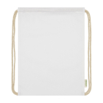 Sacche con logo più colori max 10kg cotone biologico 140 g/m² Pure Max color bianco terza vista frontale