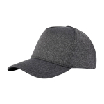 Cappellino pubblicitario elasticizzato chiusura con fibbia Elastic color grigio scuro seconda vista frontale