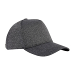 Cappellino pubblicitario elasticizzato chiusura con fibbia Elastic color grigio scuro vista laterale