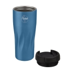 Bicchiere termico d'asporto con disegno geometrico 450ml Waves color blu