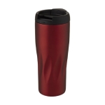 Bicchiere termico d'asporto con disegno geometrico 450ml Waves color rosso