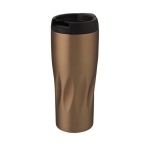 Bicchiere termico d'asporto con disegno geometrico 450ml Waves color oro