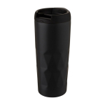 Bicchiere termico take away con design geometrico 450ml Prism color nero
