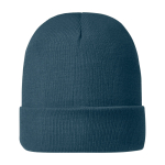 Beanie promozionale invernale doppio risvolto Elevate™ Irwin color azzurro ciano seconda vista frontale