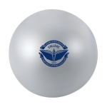 Pallina antistress in PU disponibile in vari colori da personalizzare Zen color argento vista con stampa tampografica