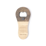 Apribottiglie con logo magnetico in legno MagnetWood color naturale terza vista