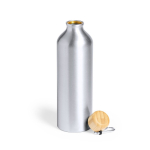 Borraccia in alluminio con tappo in bambù e moschettone 800ml Helsinki