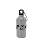 Borraccia di alluminio piccola con moschettone  400ml Cruiser vista area di stampa