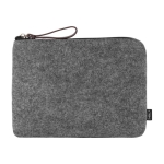 Pochette in feltro riciclato con manico in pelle sintetica Felt RPET color grigio prima vista