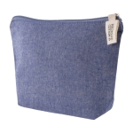 Pochette in cotone riciclato 140g/m² personalizzate con logo Tetiaroa color blu terza vista