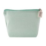 Pochette in cotone riciclato 140g/m² personalizzate con logo Tetiaroa color verde prima vista