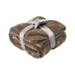 Coperta con logo double face lato vellutato lato sherpa Rainy Day prima vista
