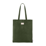 Borsa di cotone organico con manici lunghi 140 g/m2 Upcycling color verde quinta vista
