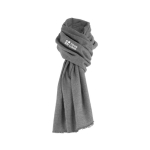 Foulard promozionale effetto cashmere soft touch e frange corte Wind color grigio vista area di stampa