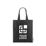 Borsa di cotone per eventi con manici da 30 cm 120 g/m2 Tote Small color nero vista area di stampa