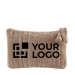 Pochette in cotone da 325 gr/m² con finitura vellutata Velvet color nero vista area di stampa