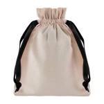 Sacchetto regalo con chiusura a coulisse 140 g/m2 Cover Small color nero prima vista