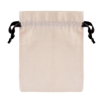 Sacchetto regalo con chiusura a coulisse 140 g/m2 Cover Small color nero terza vista