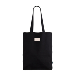 Borsa in cotone del commercio solidale 280 g/m2 Cliff Black FairTrade color nero quinta vista
