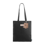Shopper nera commercio equo e solidale 180 g/m2 Flyca FairTrade Black color nero quarta vista