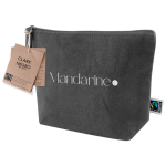 Pochette in cotone del commercio equo e solidale 280g/m² ClarkFairBlack color nero quarta vista