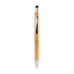 Penne touch screen personalizzate in legno inchiostro blu Zurich Bamboo color legno quinta vista