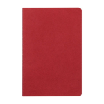Taccuino A5 con copertina in cartone e pagine a righe color crema color rosso prima vista