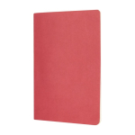 Taccuino A5 con copertina in cartone e pagine a righe color crema color rosso seconda vista