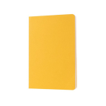 Taccuino A5 con copertina in cartone e pagine a righe color crema color giallo