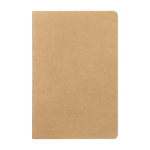 Taccuino A5 con copertina in cartone e pagine a righe color crema color naturale prima vista