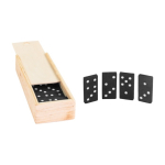 Gioco del domino in scatola di legno da personalizzare WoodBox color legno prima vista