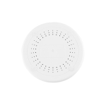 Caricatore wireless rotondo effetto bambù Bamboo color bianco quinta vista
